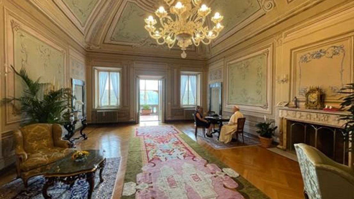 Un momento de la entrevista entre Allen y Prevost