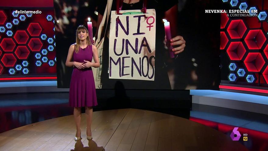 Sandra Sabatés lamentó en 'El Intermedio' que "las mujeres siempre sean las grandes perdedoras de todas las guerras"