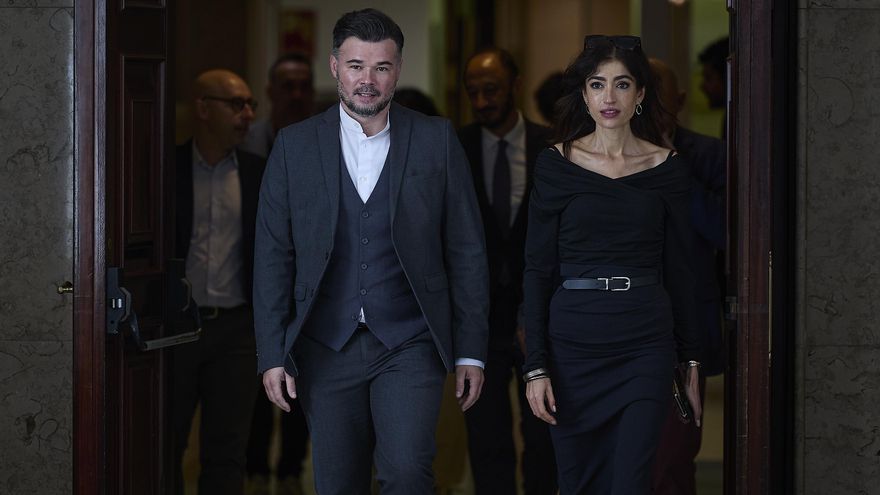 El diputado de ERC, Gabriel Rufián, a su llegada a la Junta de Portavoces, en el Congreso, a 21 de octubre de 2025, en Madrid (España).