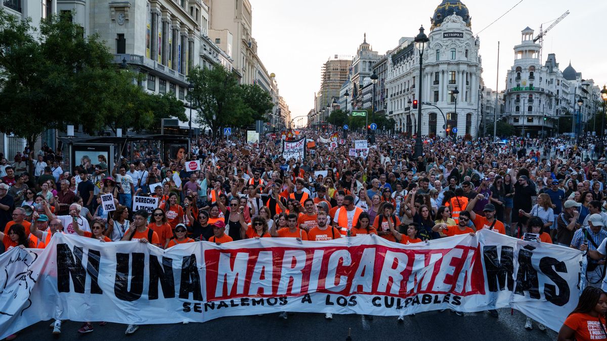 Manifestación en apoyo a Maricarmen.