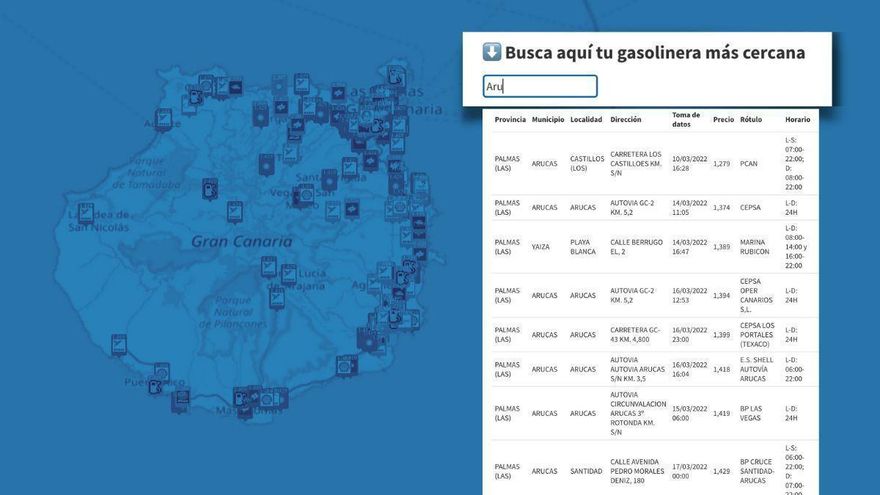 MAPA | Gasolineras baratas este domingo en Gran Canaria