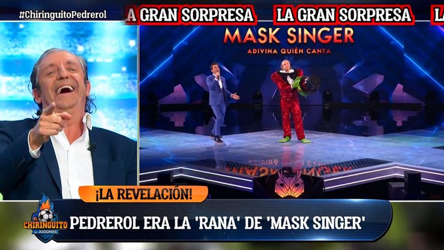 'El Chiringuito' convirtió en un show el desenmascaramiento de Pedrerol en 'Mask Singer', con su ausencia inicial