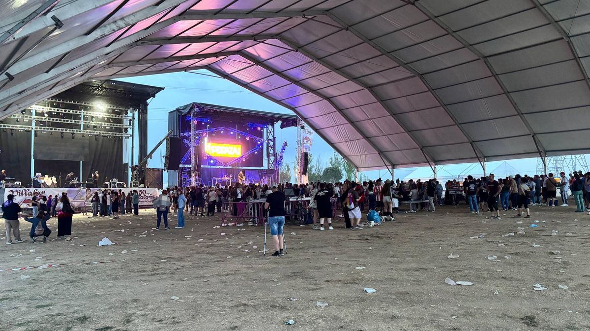 La carpa de Villalar, en la última actuación.