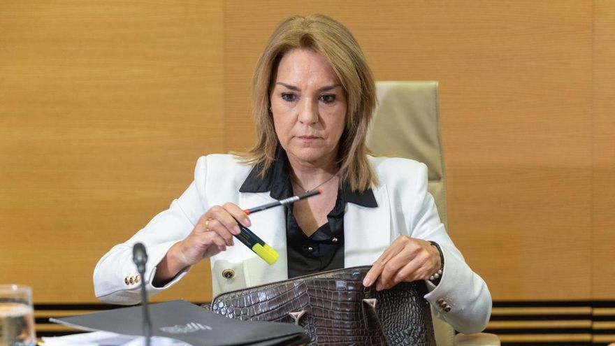 La vicepresidenta valenciana, Susana Camarero, durante la Comisión de Investigación del Congreso.