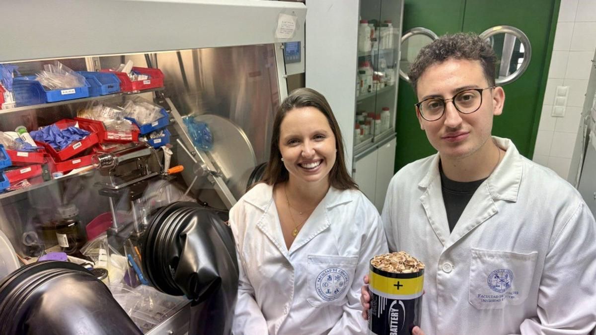 La Universidad de Córdoba fabrica una batería con cáscara de pistacho sin emplear litio ni metales críticos