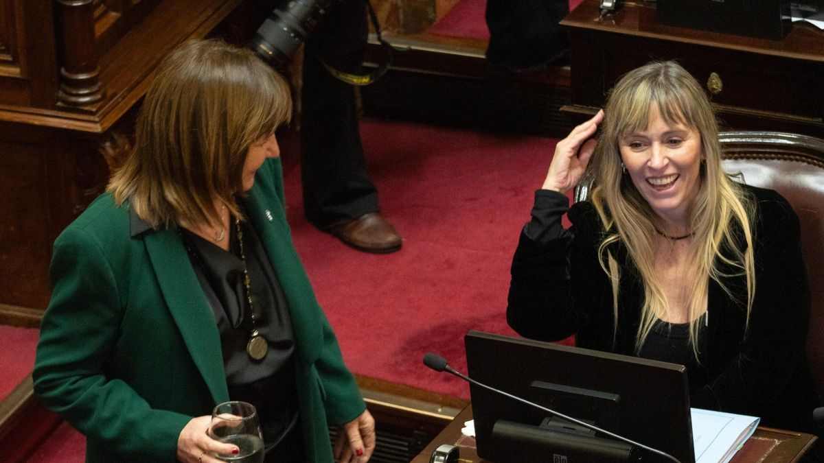 Risas de dos adversarias políticas, Patricia Bullrich y Juliana di Tullio