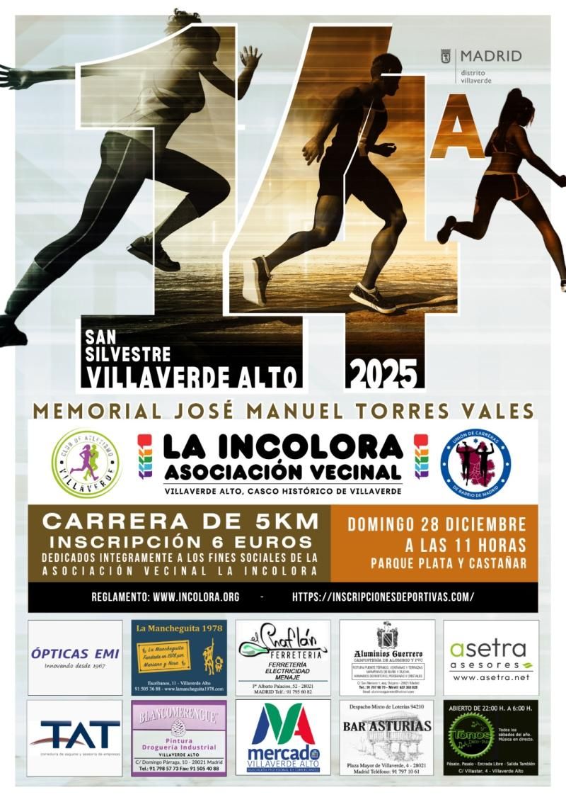 Cartel de la San Silvestre de Villaverde 2025