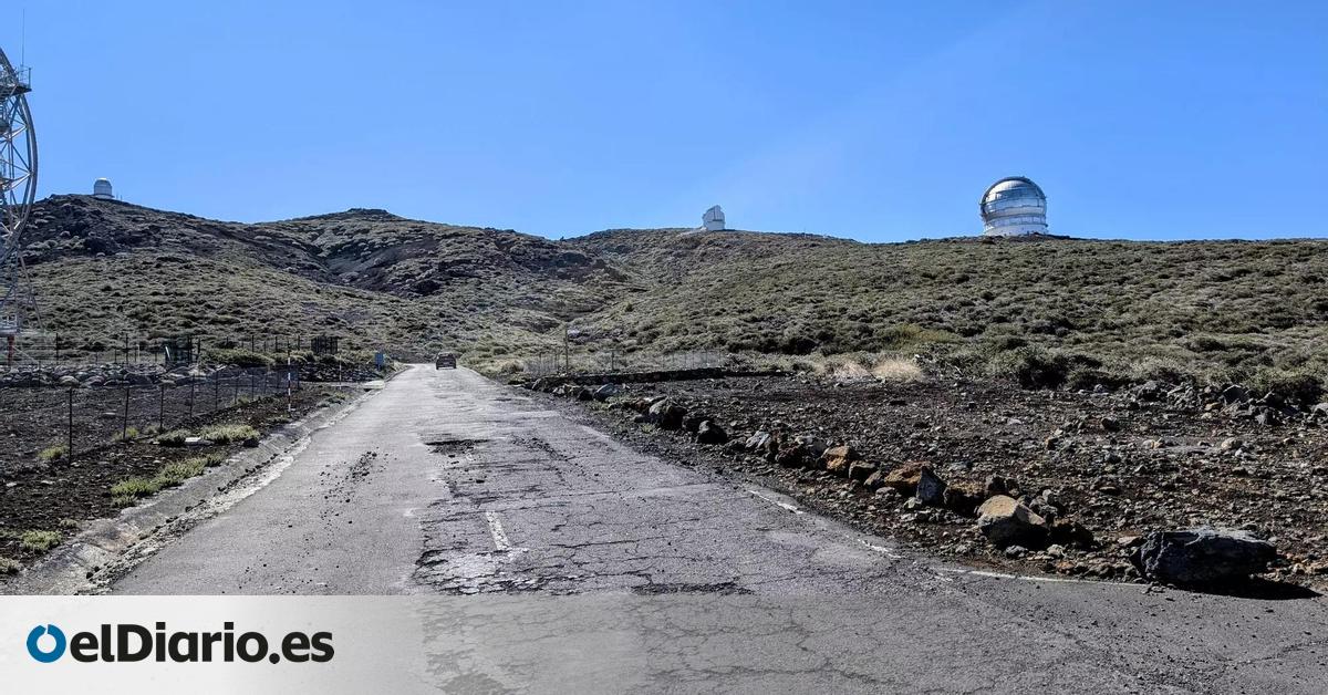 La carretera al Roque de los Muchachos sigue sin poder arreglarse: desierta la licitación de 2,8 millones para su mejora