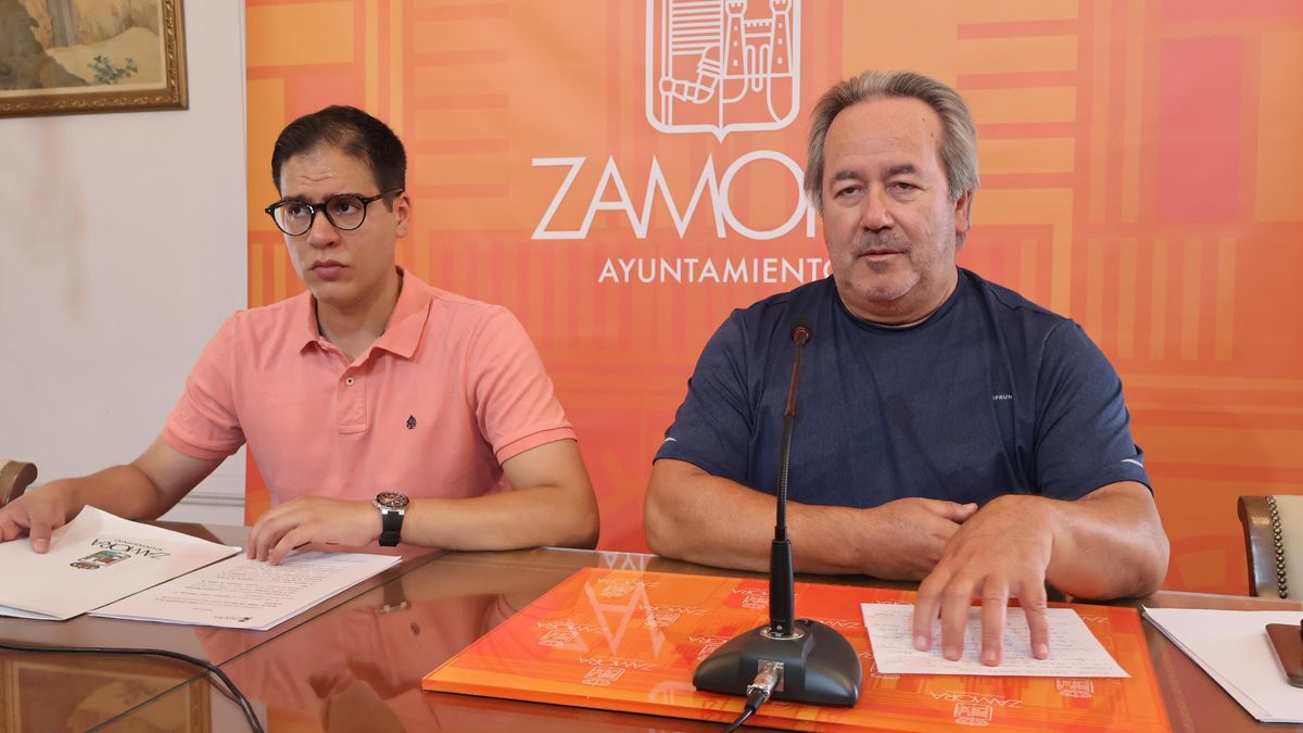 El concejal de Obras de Zamora, Pablo Novo, y el alcalde de Zamora, Francisco Guarido.