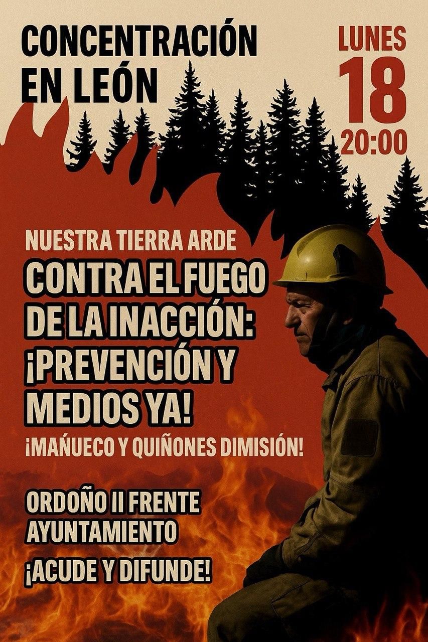Cartel de concentración por el nivel 3 de emergencias