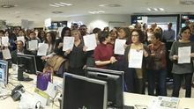 Protesta del pasado 29 de enero del Consejo de Informativos de TVE