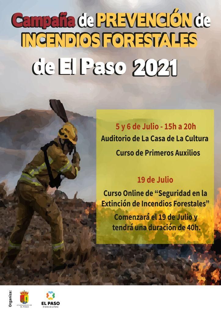 Cartel de la Campaña de Prevención de Incendios Forestales de El Paso.