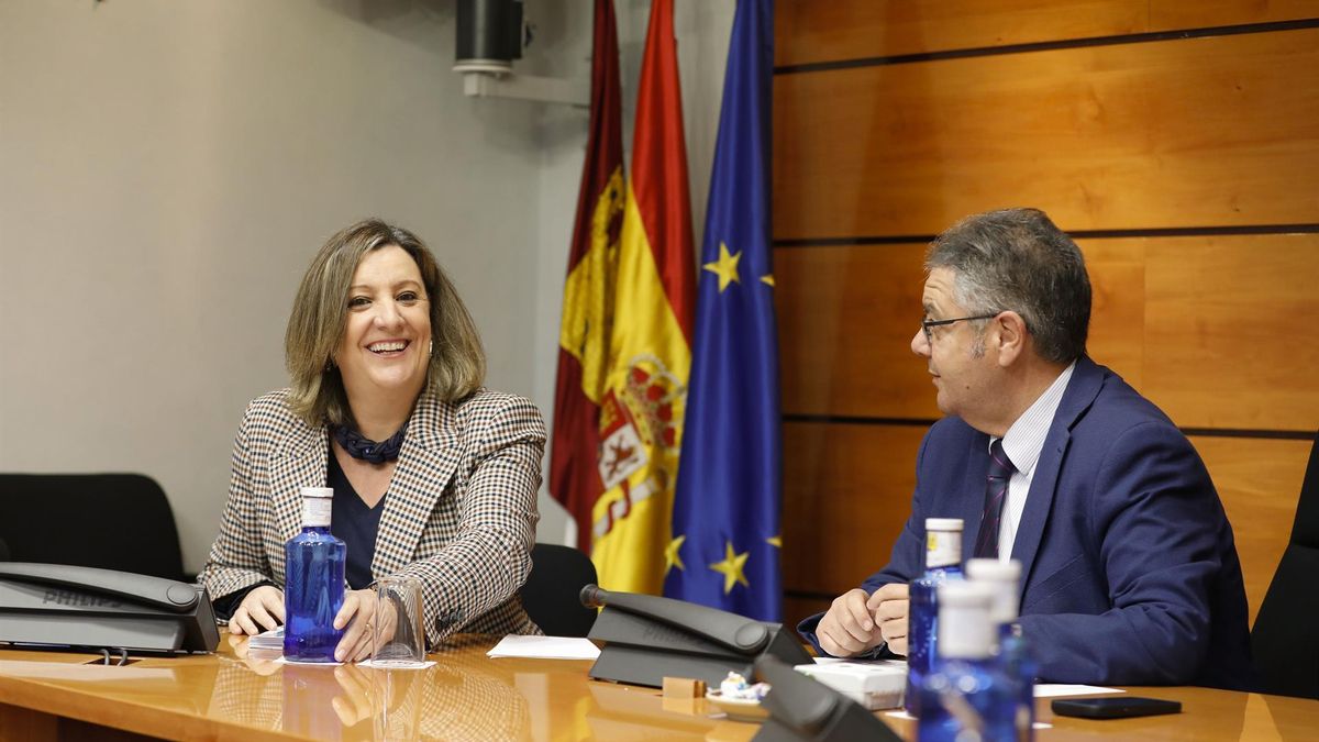 La consejera de Economía durante su comparecencia en las Cortes regionaless