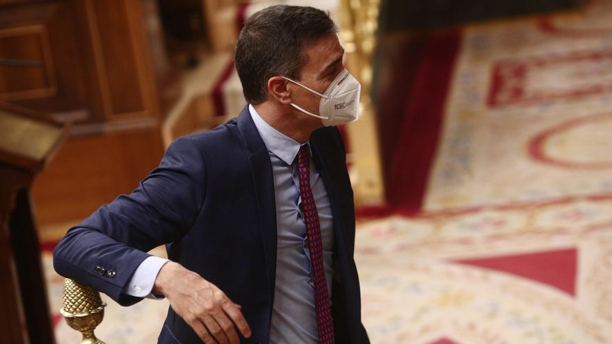 El presidente del Gobierno, Pedro Sánchez durante una sesión de control al Gobierno, en Madrid (España), a 16 de diciembre de 2020.