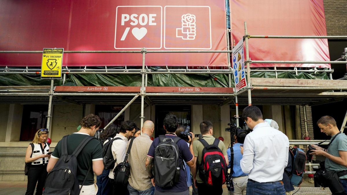 La sede central del PSOE en la calle Ferraz de Madrid, este miércoles