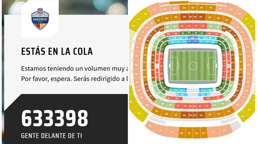 La alta demanda para el partido de la NFL en Madrid atasca  con 650.000 personas la web oficial y agota entradas en 6 horas