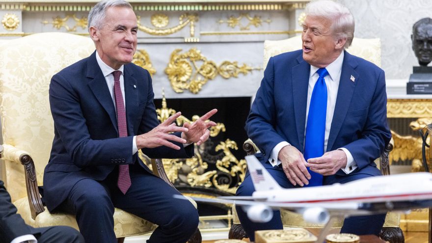 Trump eleva su bronca con Carney y amenaza a Canadá con aranceles del 50% sobre los aviones
