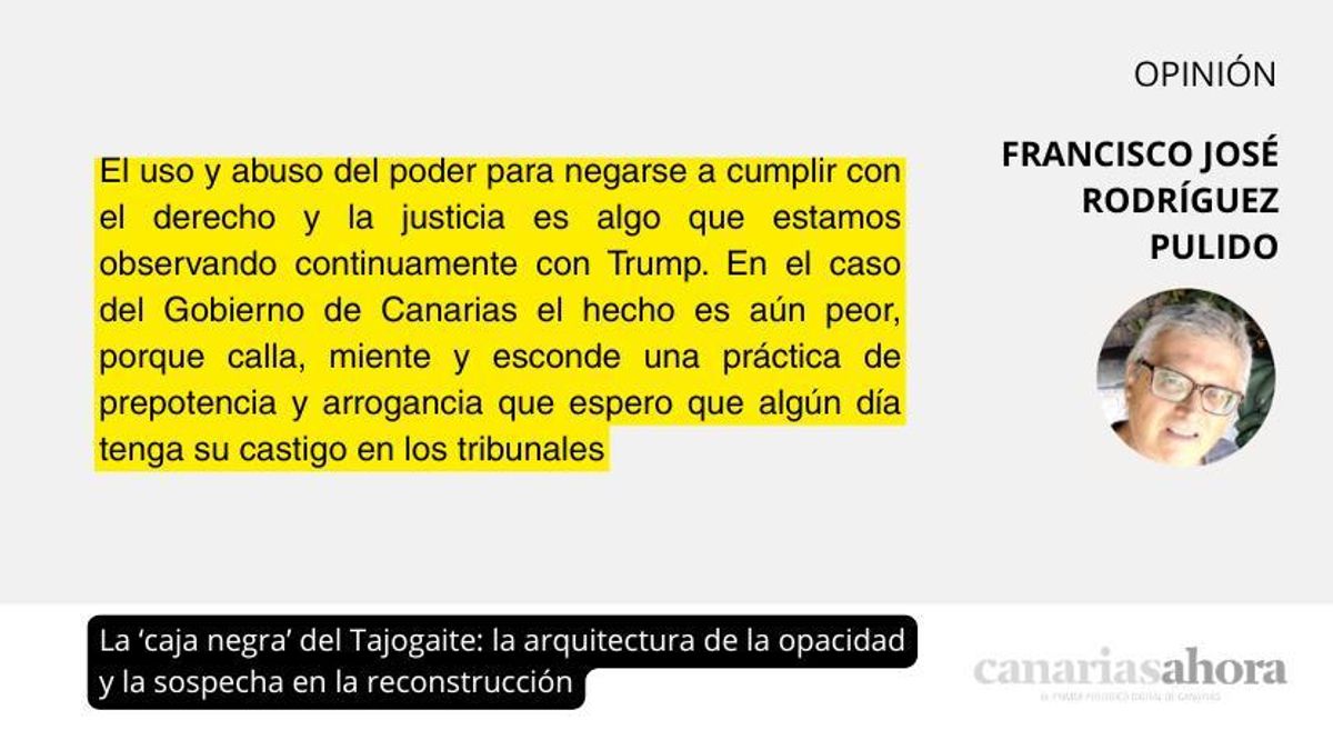 La ‘caja negra’ del Tajogaite: la arquitectura de la opacidad y la sospecha en la reconstrucción