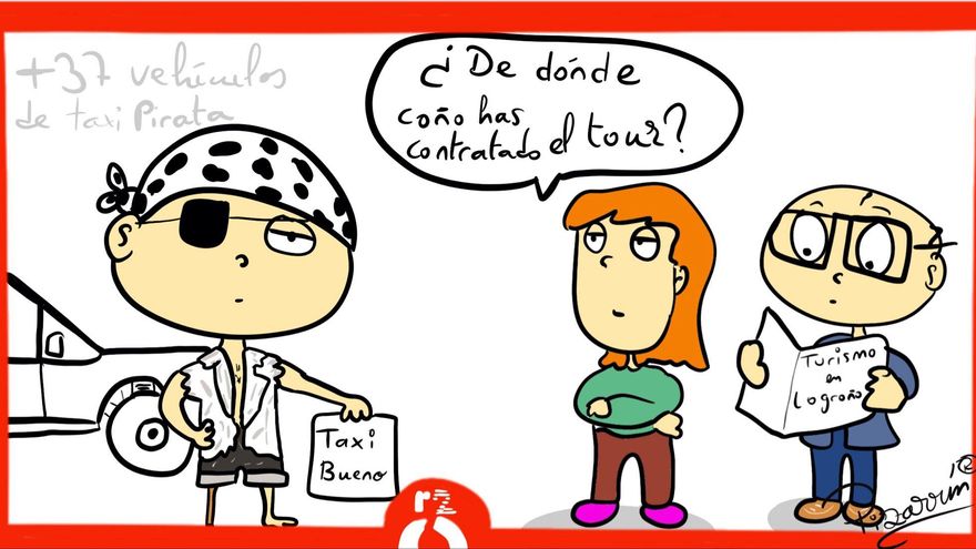 En busca de taxi para conocer La Rioja