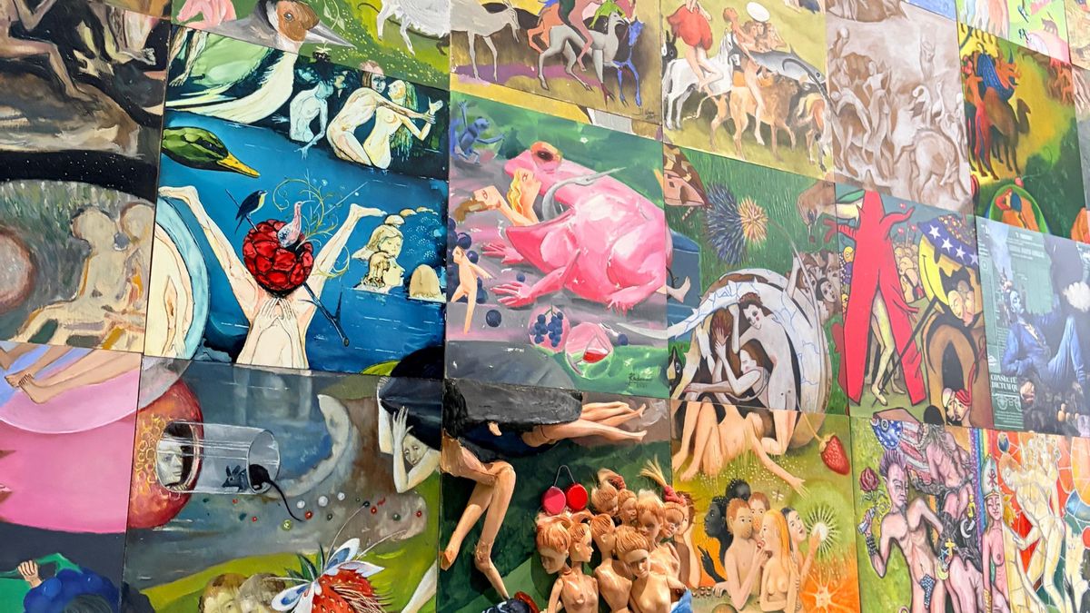 Un singular 'Jardín de las Delicias' de 91 artistas leoneses encuentra hogar en la Universidad de León