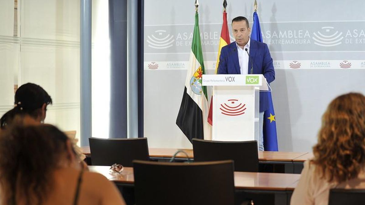 El portavoz de Vox en la Asamblea, Óscar Fernández Calle, este martes