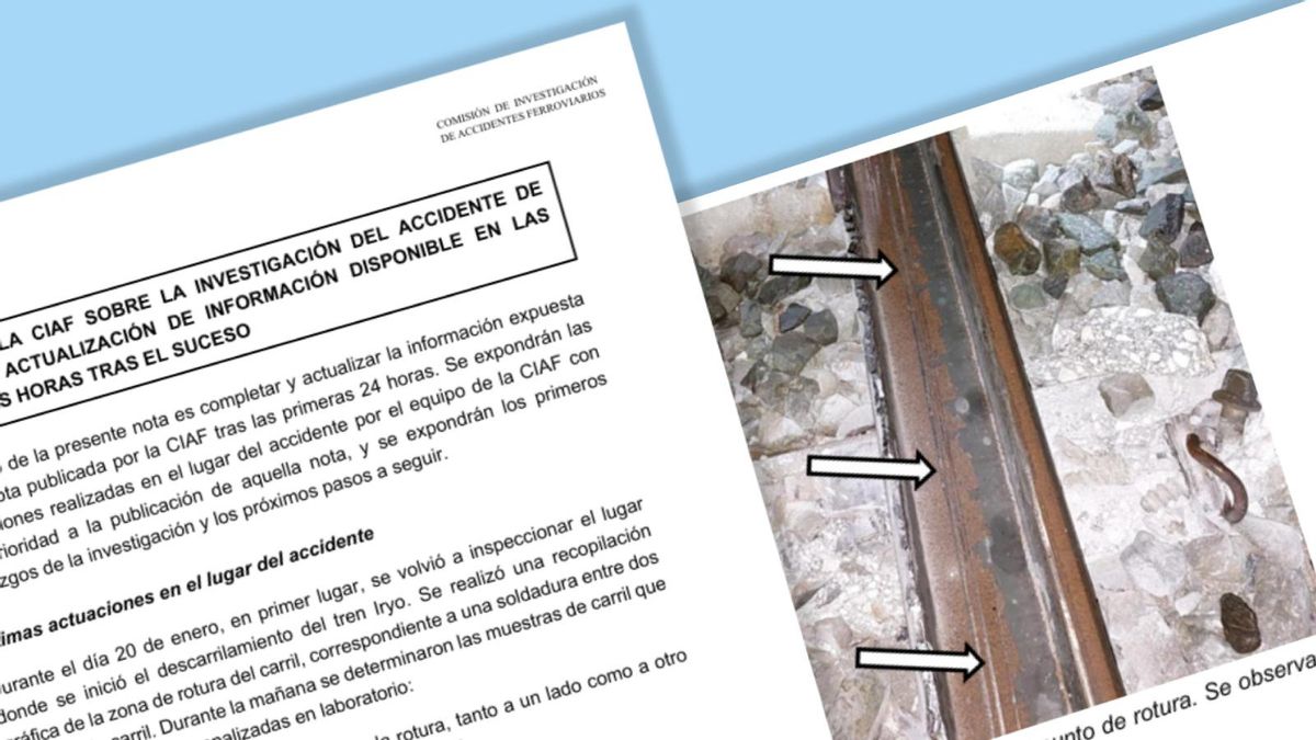 El documento íntegro del primer informe de la investigación sobre el accidente de tren de Adamuz