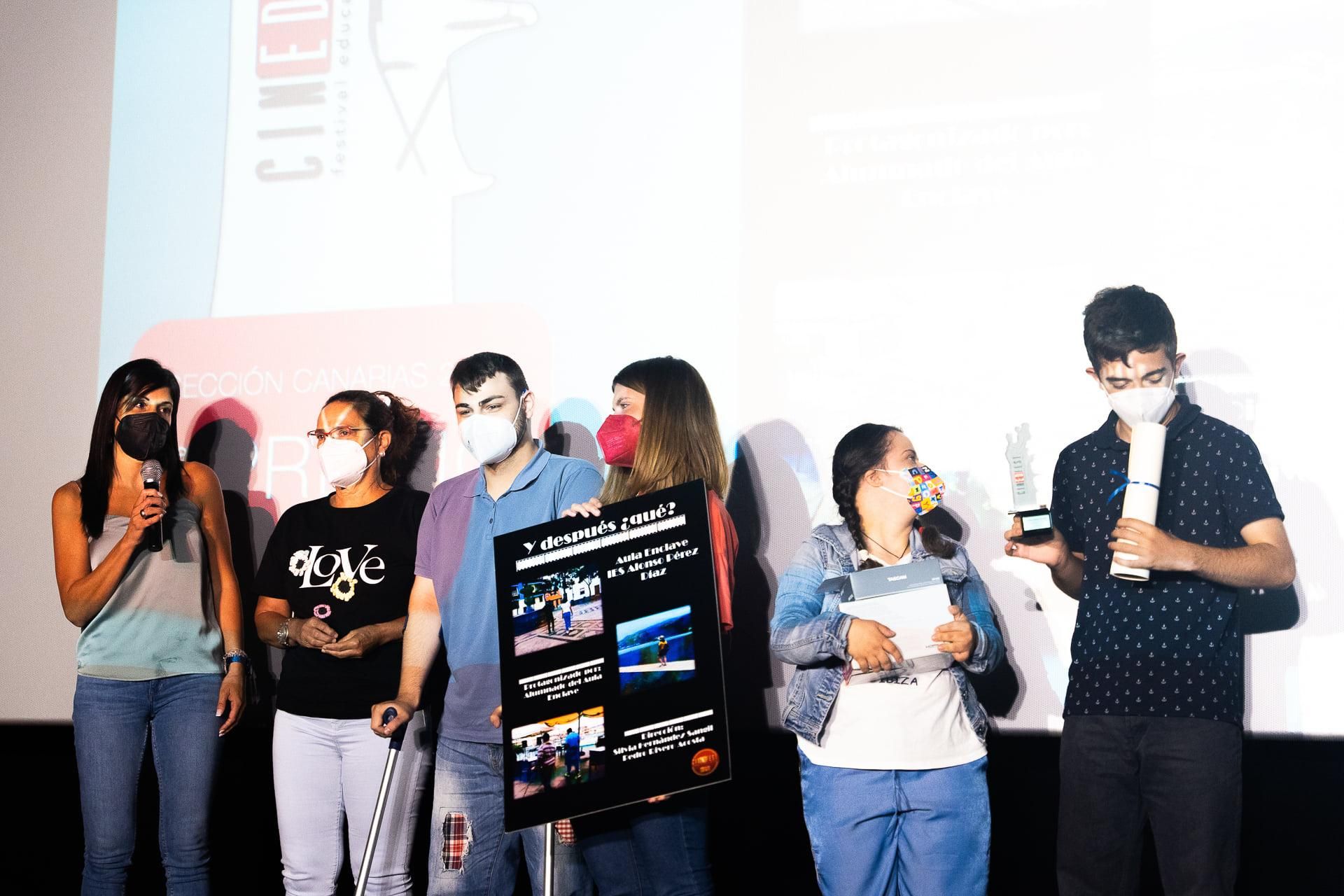 Un momento entrega de premios ‘Festival de Cine Educativo Cinedfest.