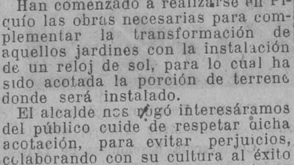 Recorte de prensa de la inauguración de la bola, en 1933.