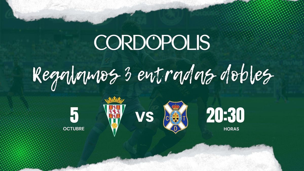 Cordópolis regala tres entradas dobles para el Córdoba CF - CD Tenerife