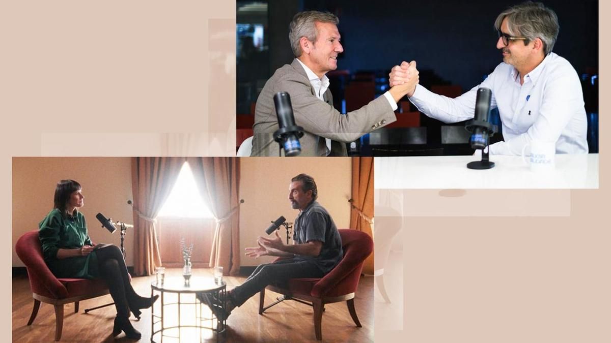 La política gallega, a golpe de podcast: cuando los que hacen las preguntas son Alfonso Rueda o Ana Pontón