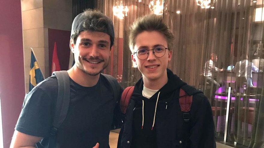 Miki, con el representante belga en Israel