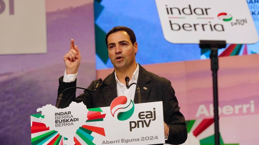 Urkullu y Ortuzar empujan a Pradales como voto refugio frente a EH Bildu: "La cosa está reñida pero vamos a ganar"