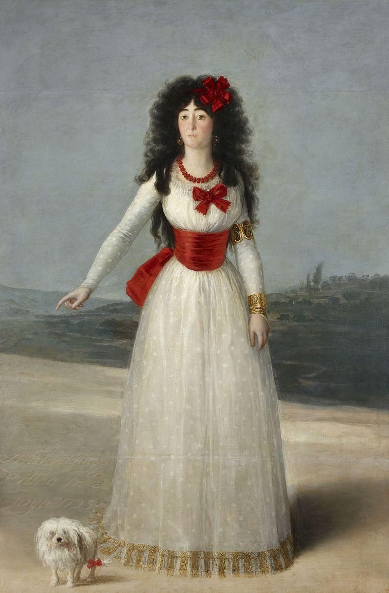 La duquesa de Alba con vestido blanco, cuadro de Goya y uno de los principales tesoros pictóricos del palacio de Liria