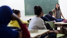 Clase de español para extranjeros en el Instituto Goya.