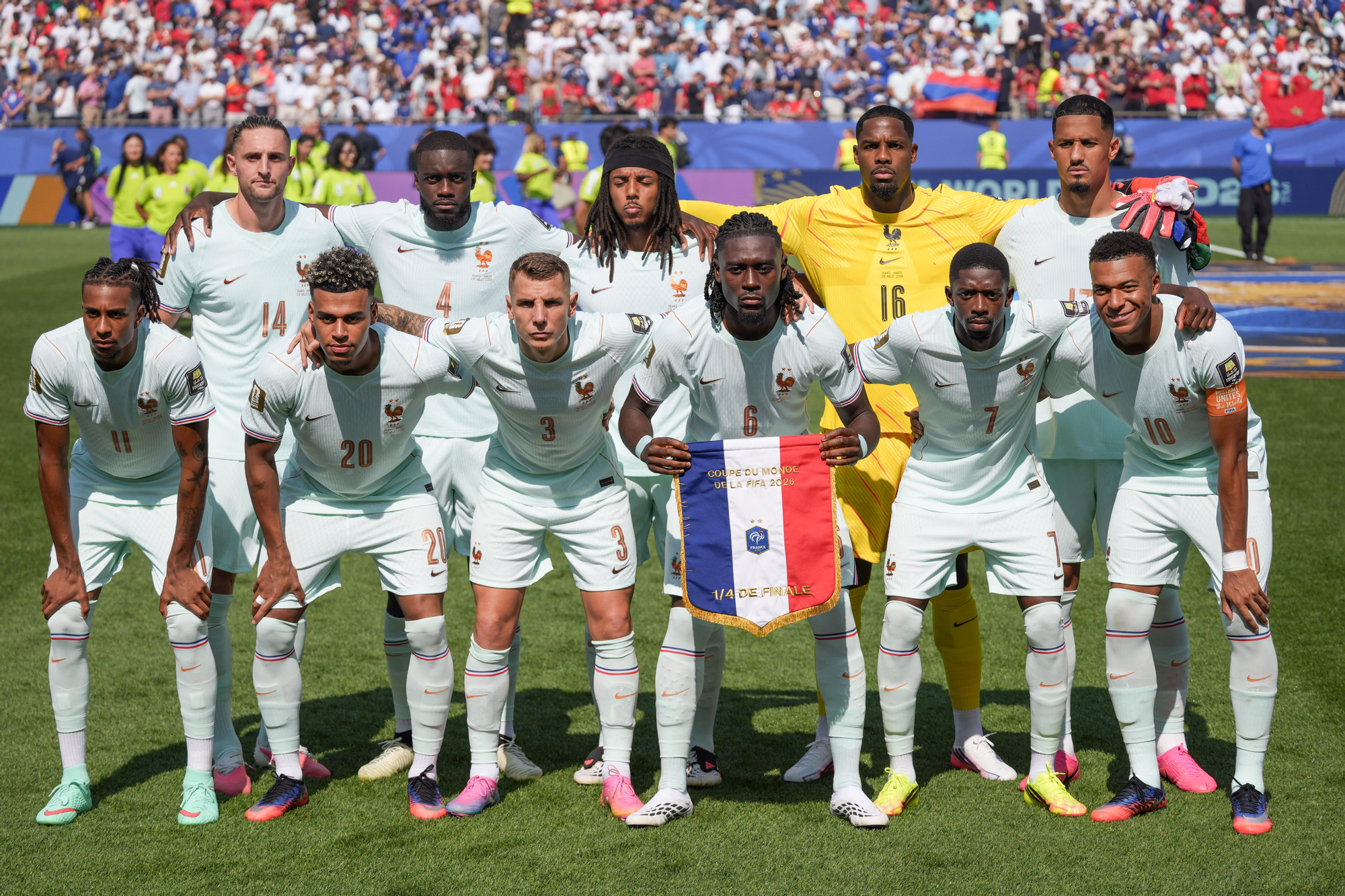 La selección en su partido ante Marruecos en el Mundial el 9 de julio.
