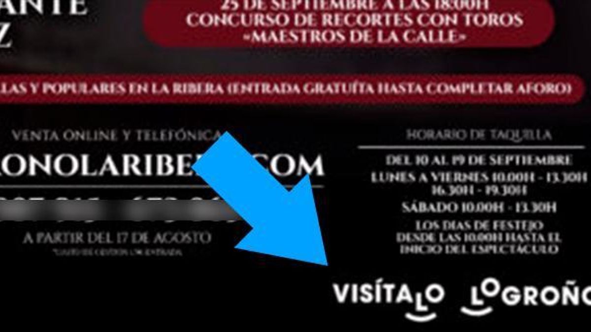 Marca turística de Logroño en el cartel taurino