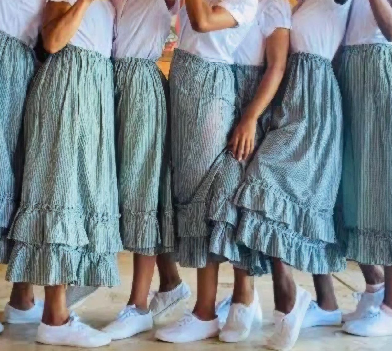 Julio Iglesias's employees in her uniform