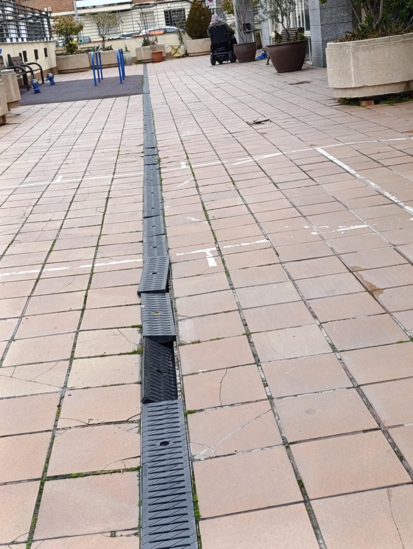 Patio de la residencia Colisee Vallecas