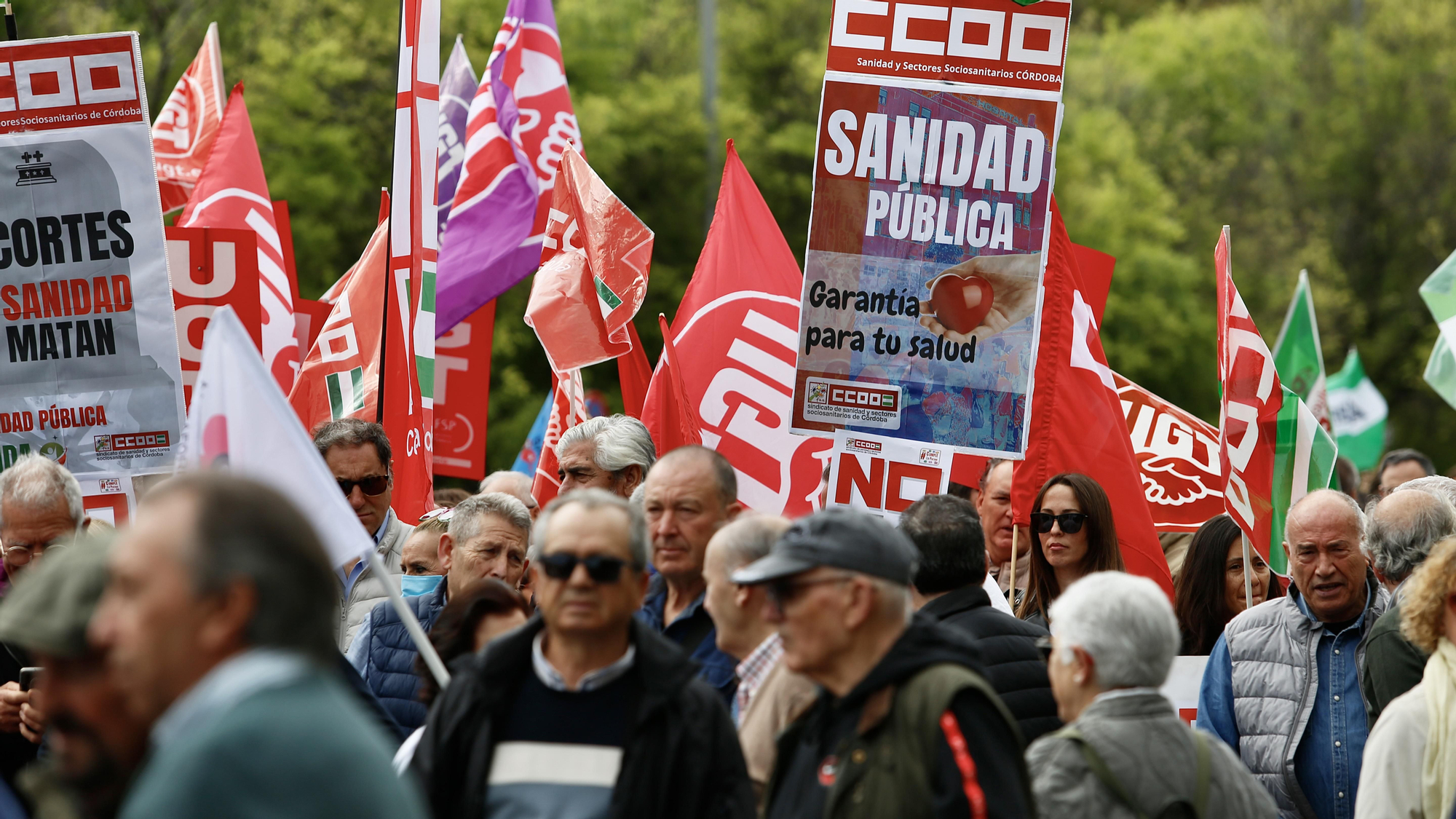 Manifestación de las Mareas Blancas por la sanidad pública