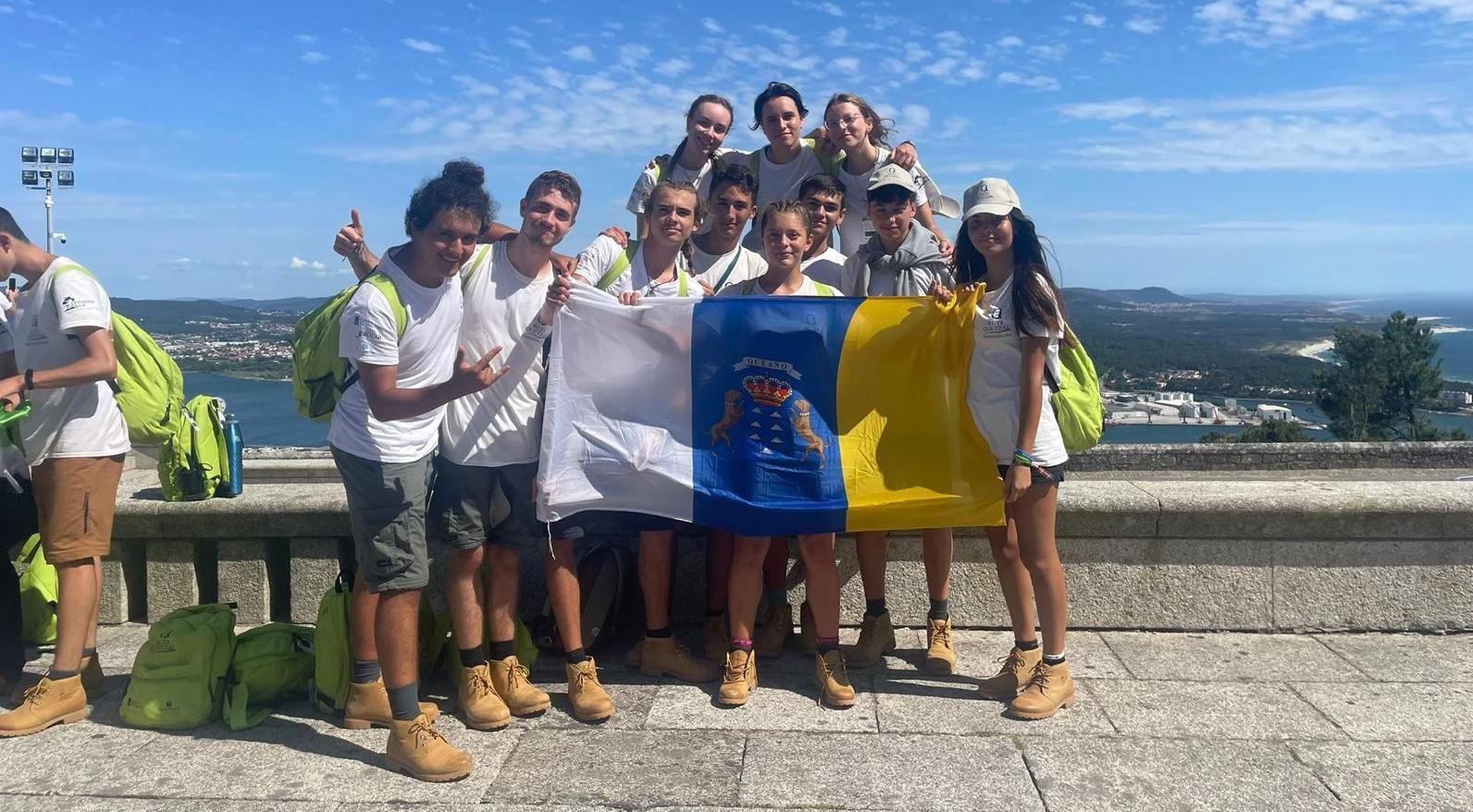 Los participantes canarios en la 'Ruta Quetzal 2023'.