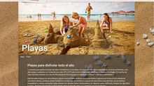 Web promocional de Turismo de Canarias. Playa de Las Canteras