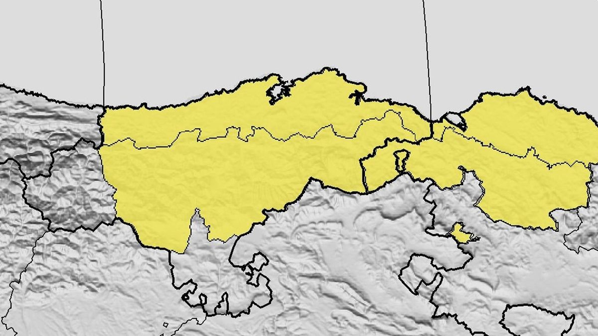 Activado el aviso amarillo este sábado en Cantabria por lluvias y tormentas