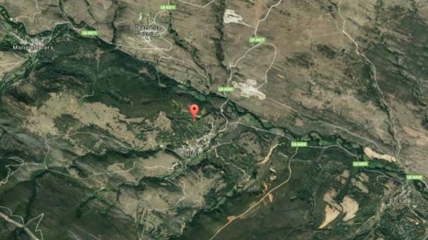 Situación de la Corona de Filiel. / Google Maps