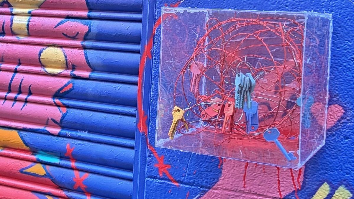 Detalle de la obra de Creto premiada en Pinta Malasaña 2026