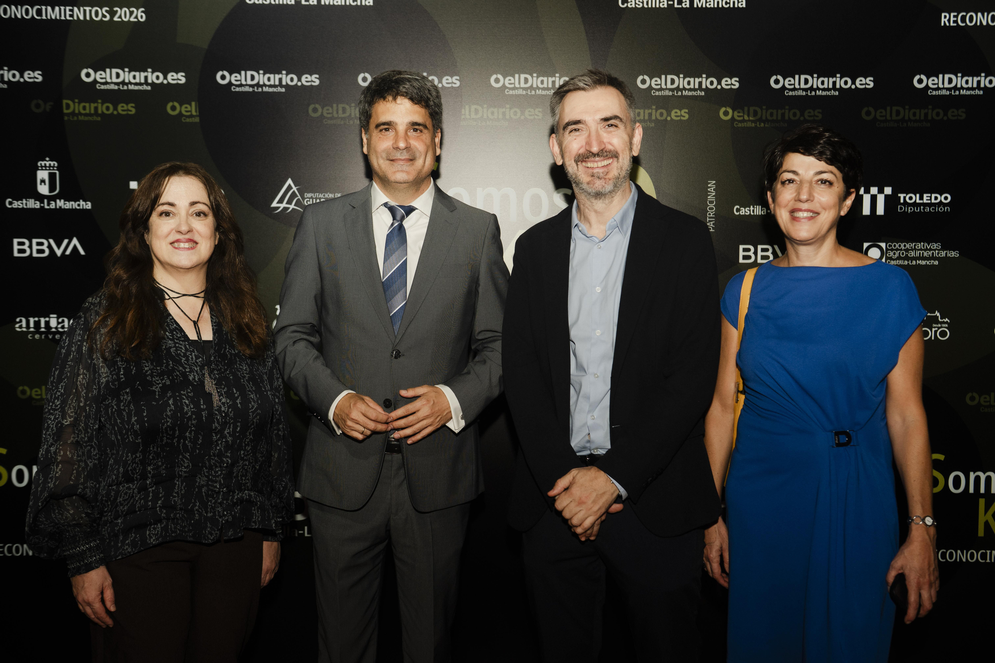 El segundo por la izquierda, el portavoz del equipo de Gobierno del Ayuntamiento de Toledo, Juanjo Alcalde; junto a Carmen Bachiller, Ignacio Escolar y Rosalía Lloret
