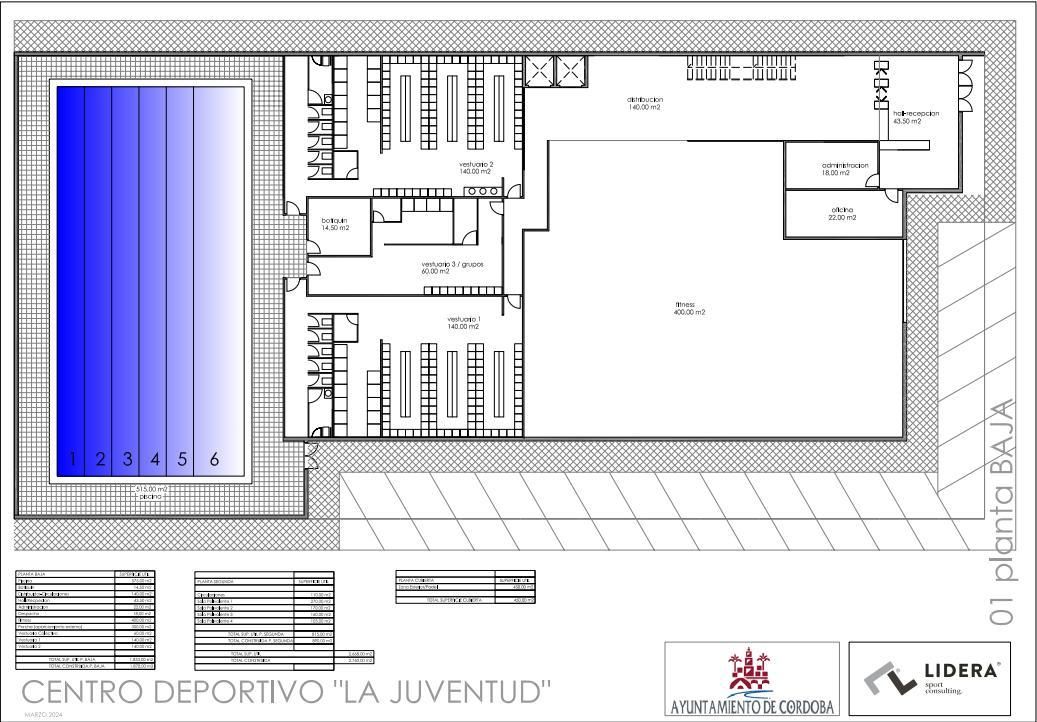 Planta baja del pabellón de la Juventud