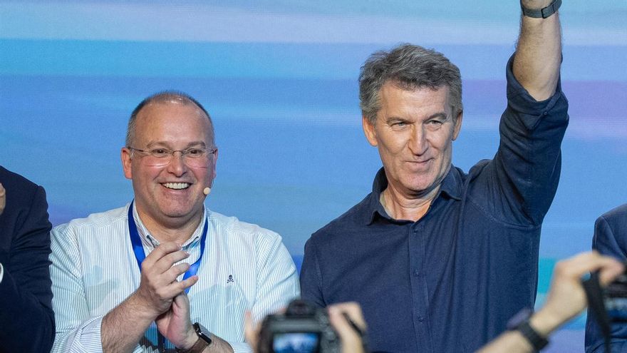 Miguel Tellado y Alberto Núñez Feijóo