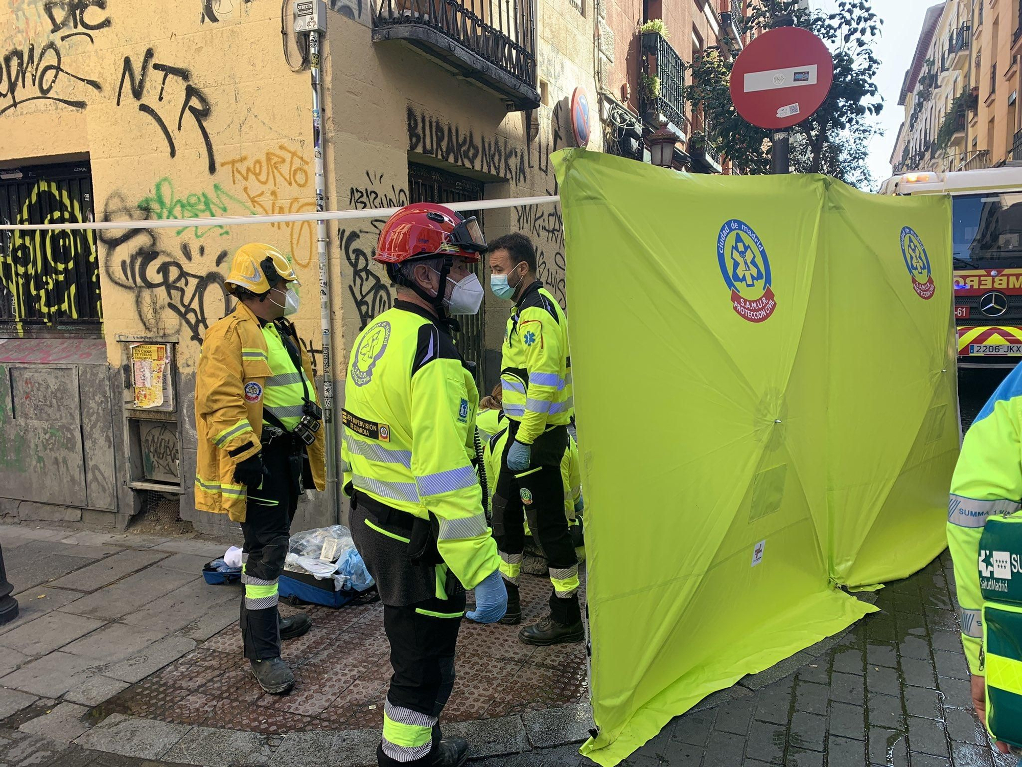 Las imágenes de la explosión de gas en Malasaña