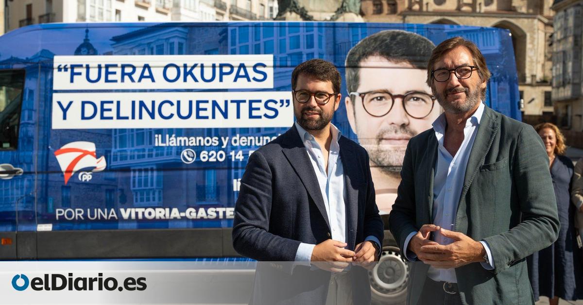 El PP de Vitoria pasa de las firmas contra el centro de refugiados a la furgoneta contra “delincuentes y okupas”