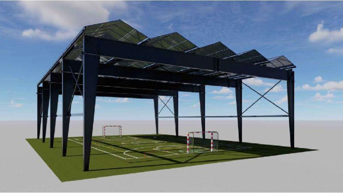 Una cubierta fotovoltaica protegerá al alumnado de un colegio de San Mateo del calor y la lluvia